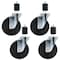 Bk Resources 5-inch Hard Rubber Stem Casters, Top Lock Brake, 300lb Capacity, 4PK 5SBR-RA-HR-PS4 - alternate 6